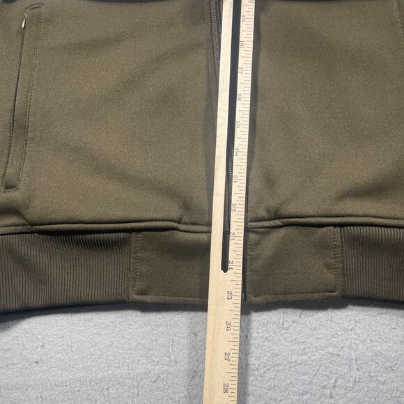 VTG Volcom Track Jacket Men L Green Stripe Full Zip V Line Science Y2K - Picture 6 of 11